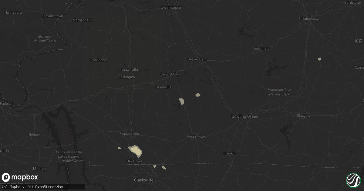 Hail map in Belton, KY on September 2, 2025