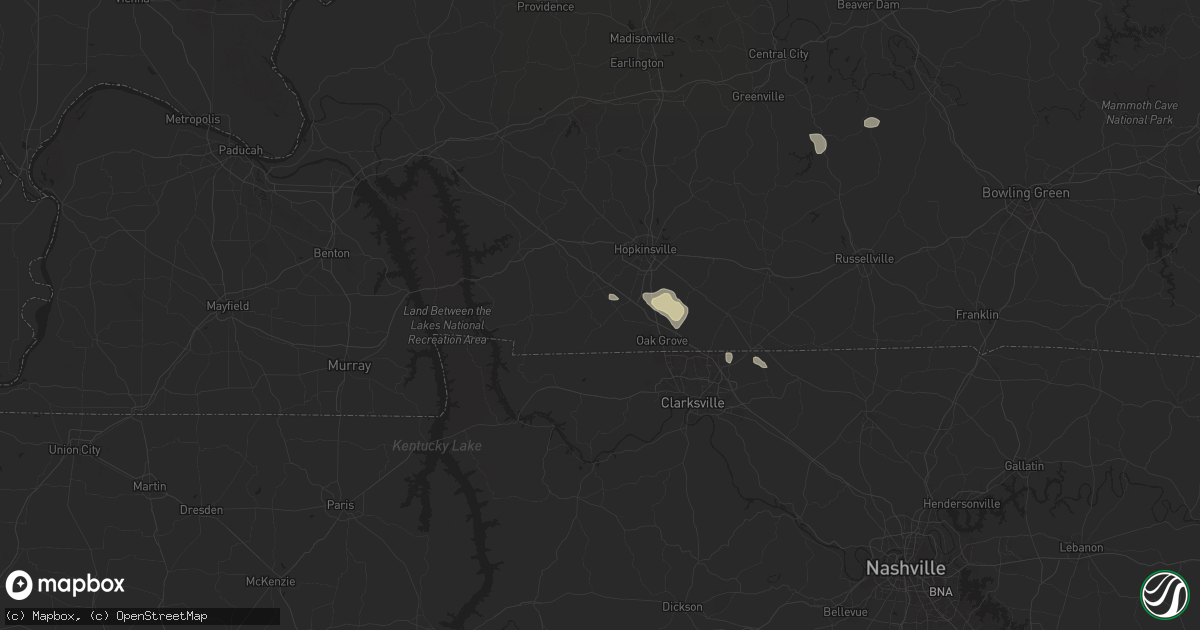 Hail map in Herndon, KY on September 2, 2025