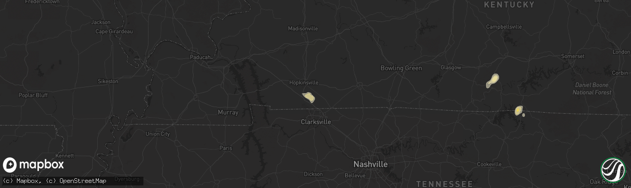Hail map in Pembroke, KY on September 2, 2025