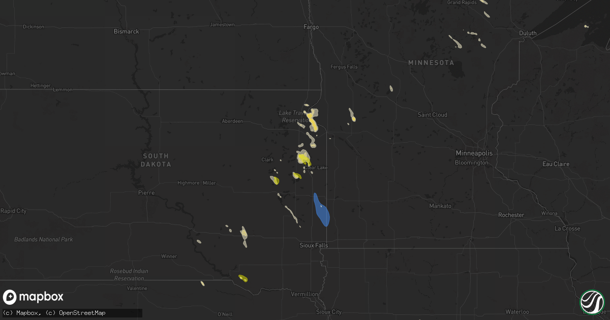 Hail map on September 2, 2025