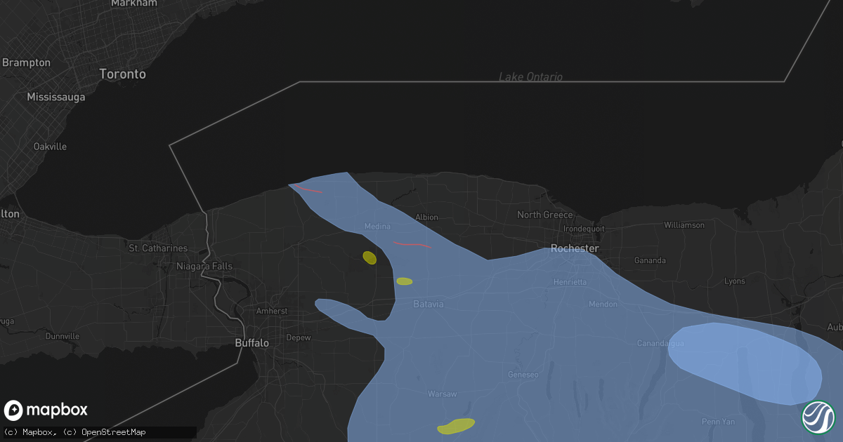 Hail map in Albion, NY on September 2, 2026