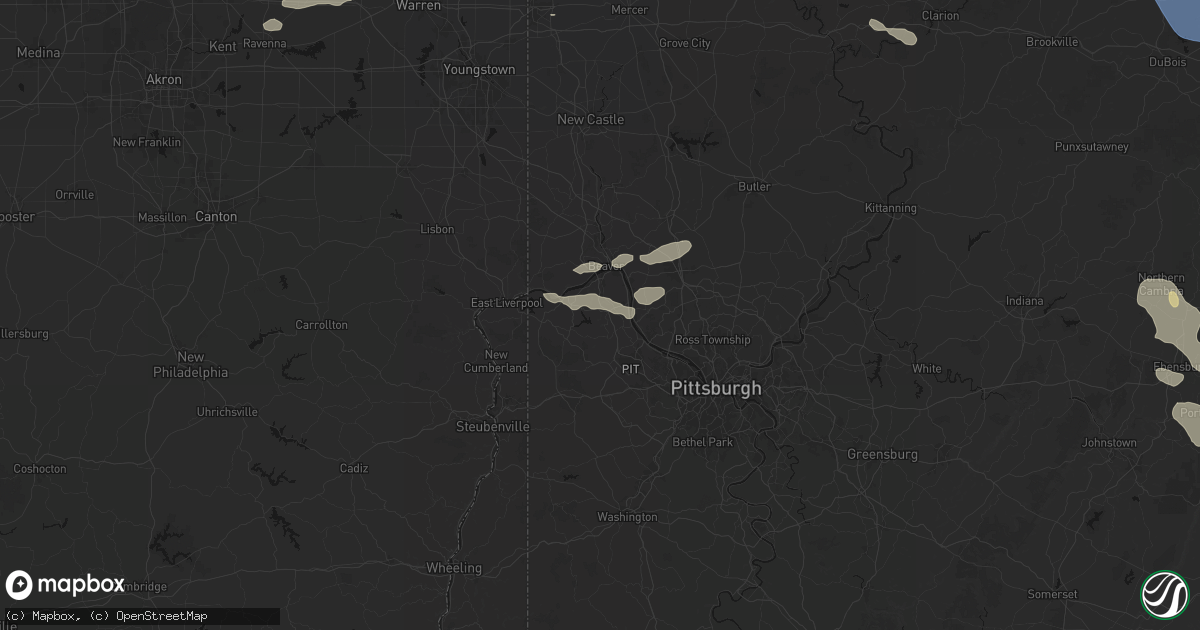 Hail map in Aliquippa, PA on September 2, 2026