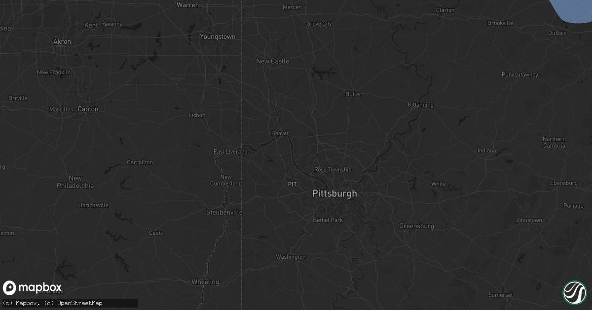 Hail map in Ambridge, PA on September 2, 2026
