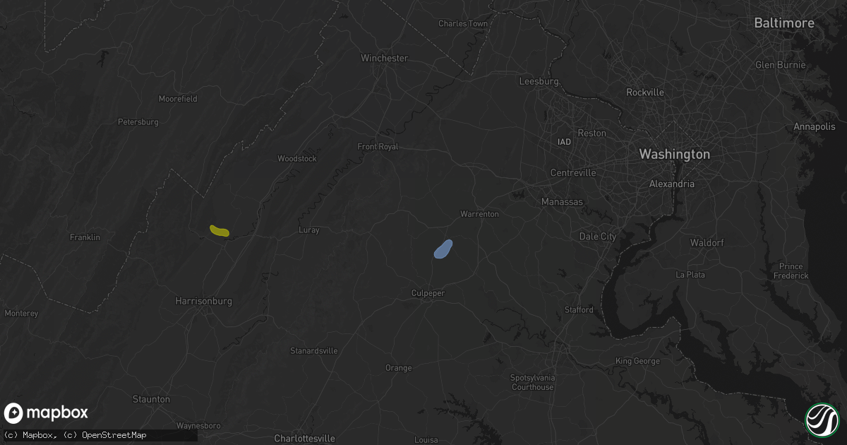 Hail map in Amissville, VA on September 2, 2026