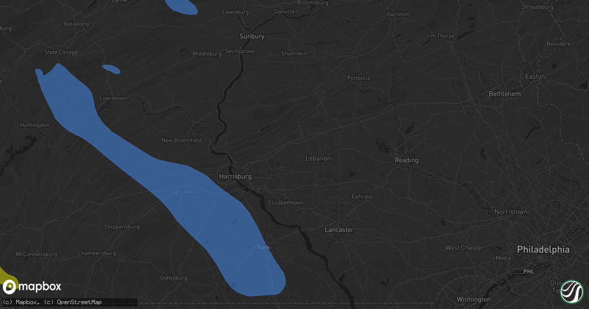 Hail map in Annville, PA on September 2, 2026