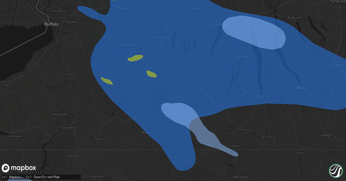 Hail map in Arkport, NY on September 2, 2026