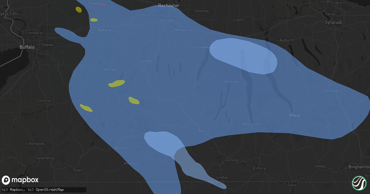Hail map in Atlanta, NY on September 2, 2026