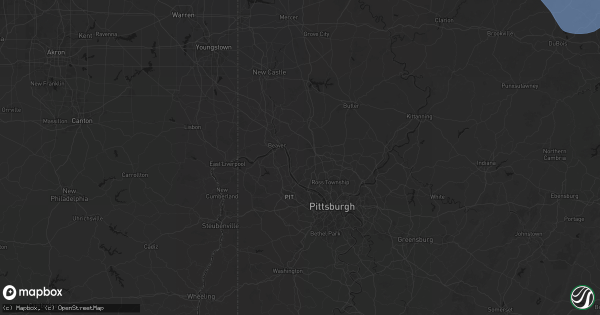 Hail map in Baden, PA on September 2, 2026