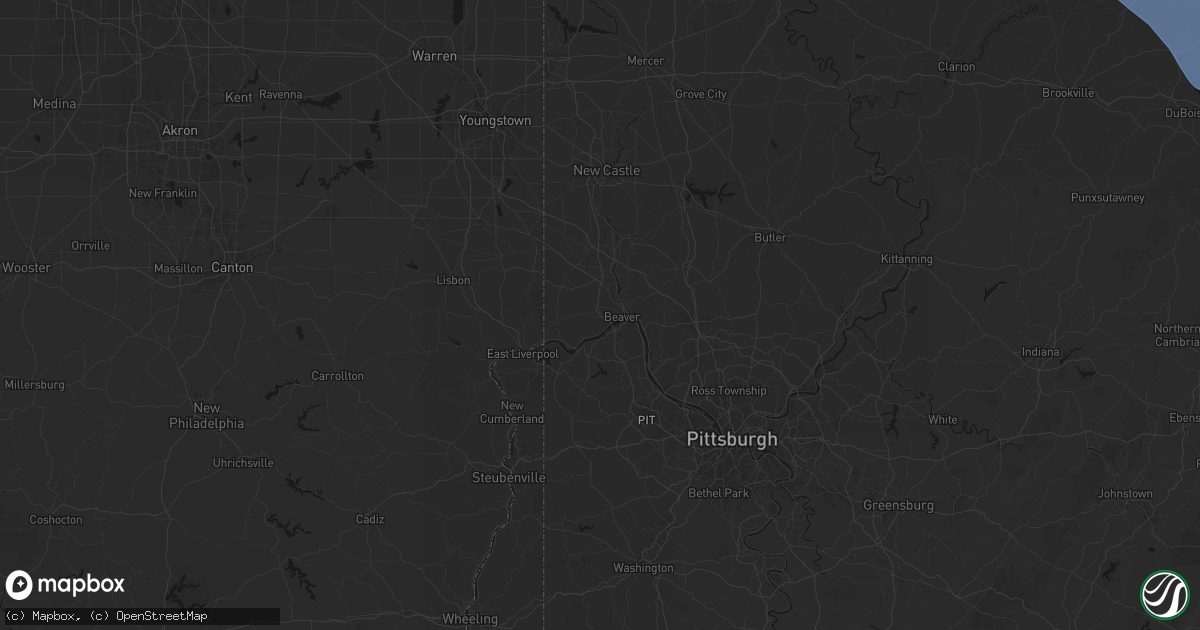 Hail map in Beaver, PA on September 2, 2026