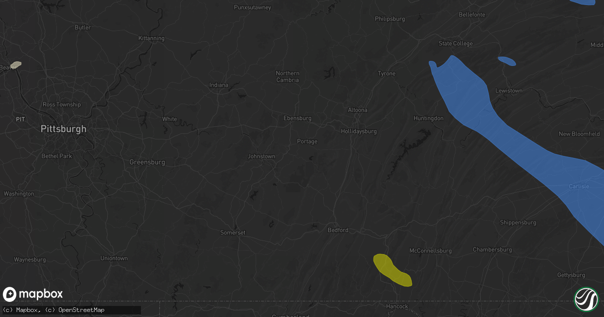 Hail map in Beaverdale, PA on September 2, 2026