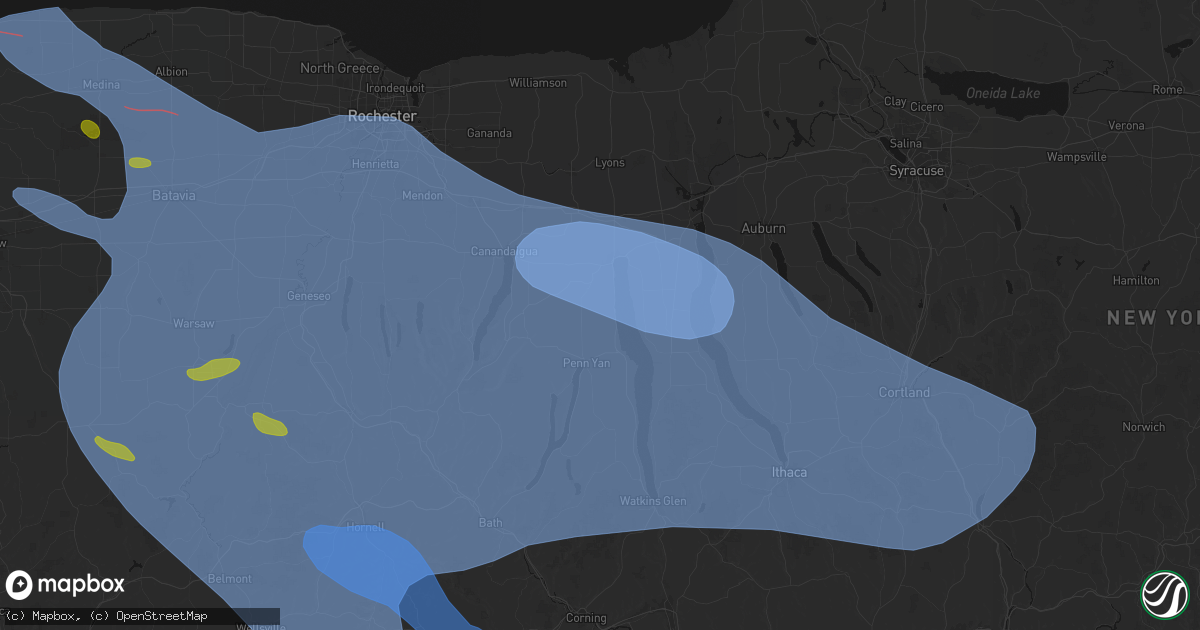 Hail map in Bellona, NY on September 2, 2026