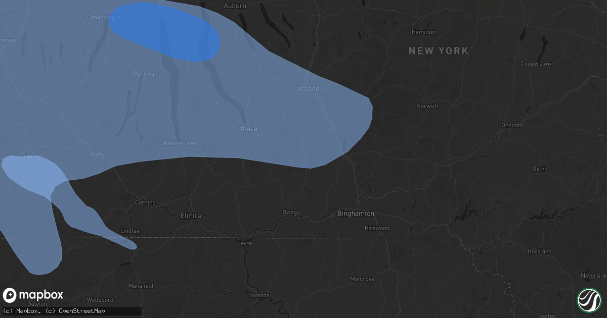 Hail map in Berkshire, NY on September 2, 2026