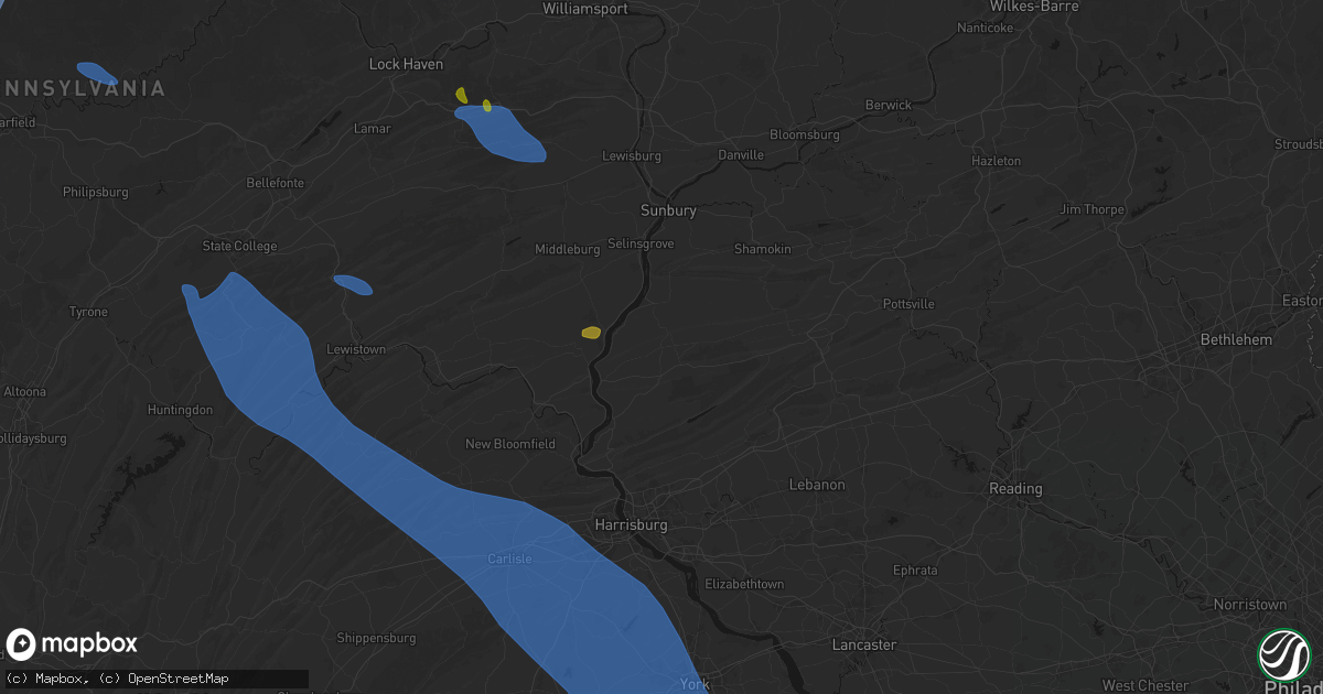 Hail map in Berrysburg, PA on September 2, 2026