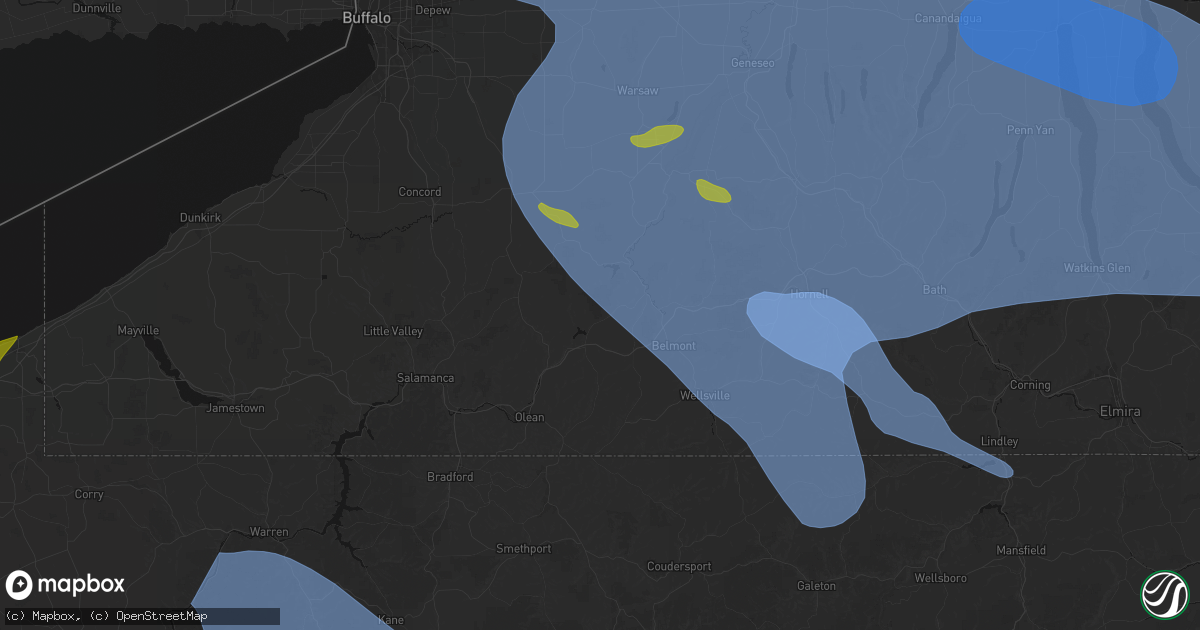 Hail map in Black Creek, NY on September 2, 2026