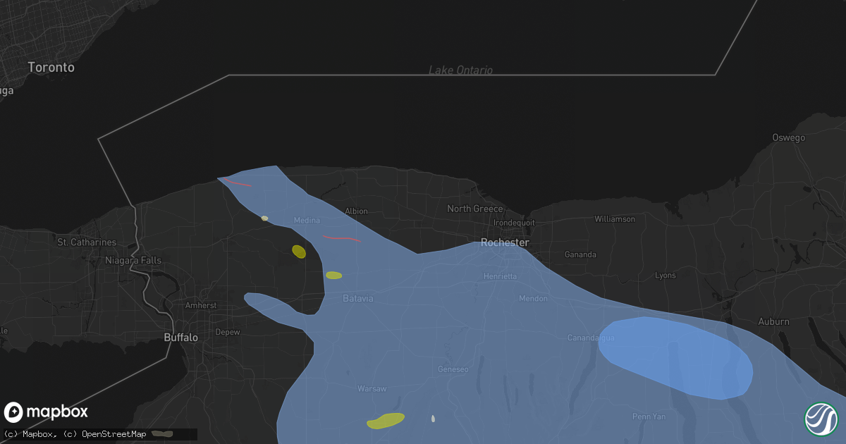 Hail map in Brockport, NY on September 2, 2026