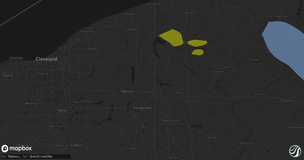 Hail map in Burghill, OH on September 2, 2026