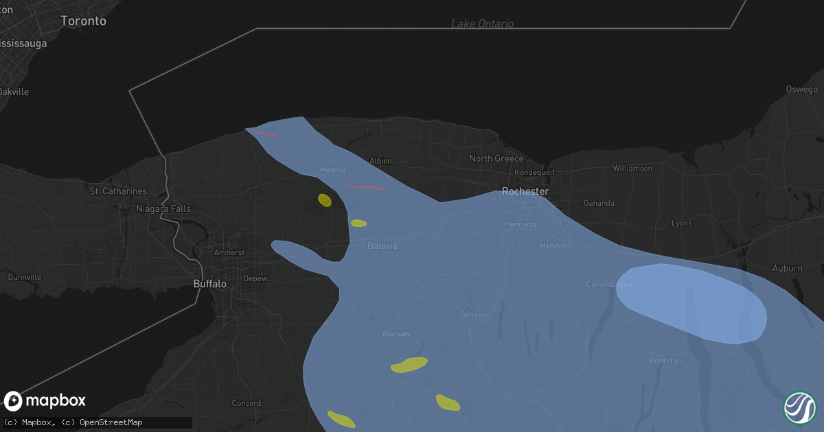 Hail map in Byron, NY on September 2, 2026