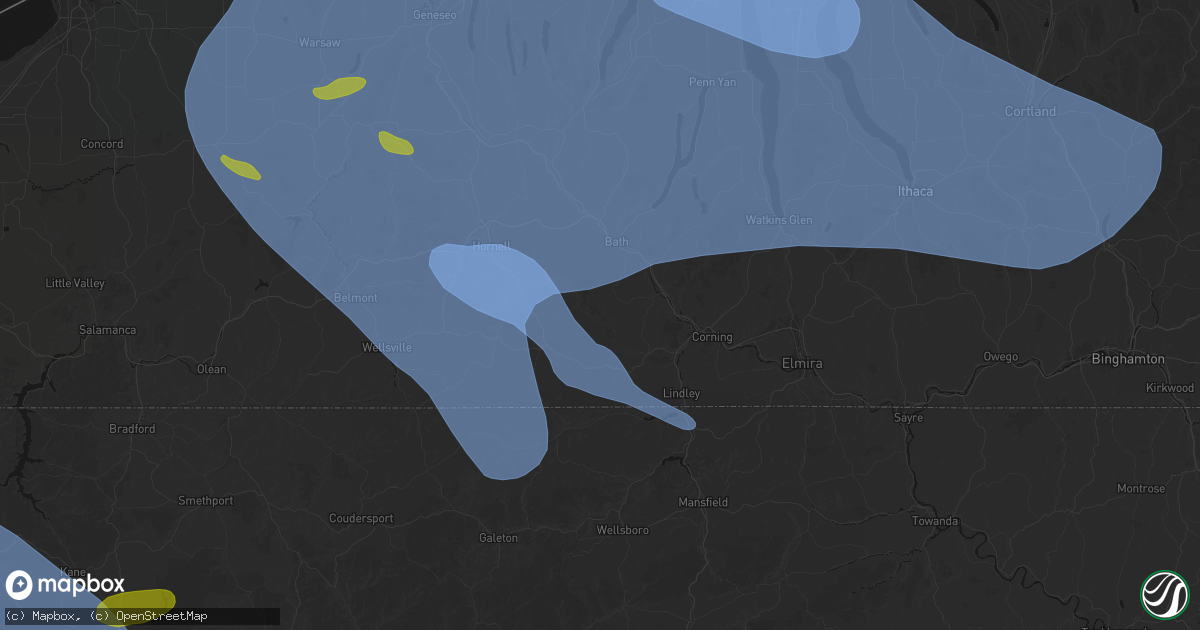 Hail map in Cameron Mills, NY on September 2, 2026