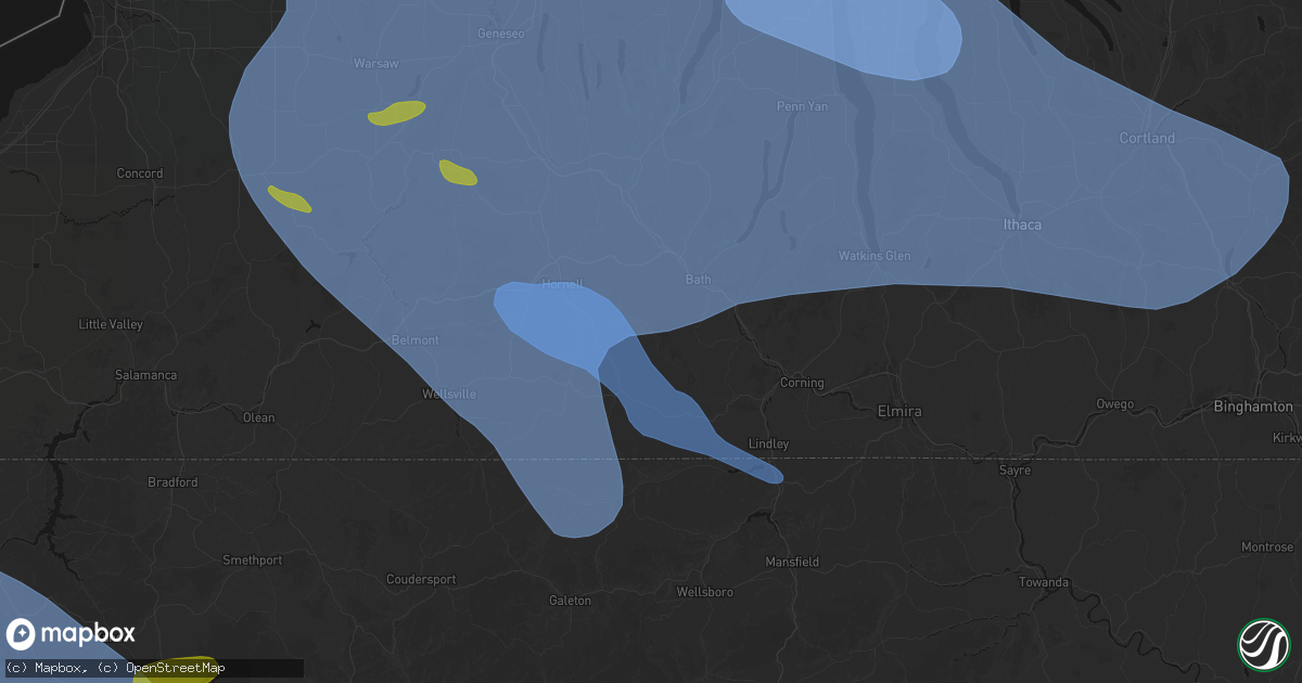 Hail map in Cameron, NY on September 2, 2026