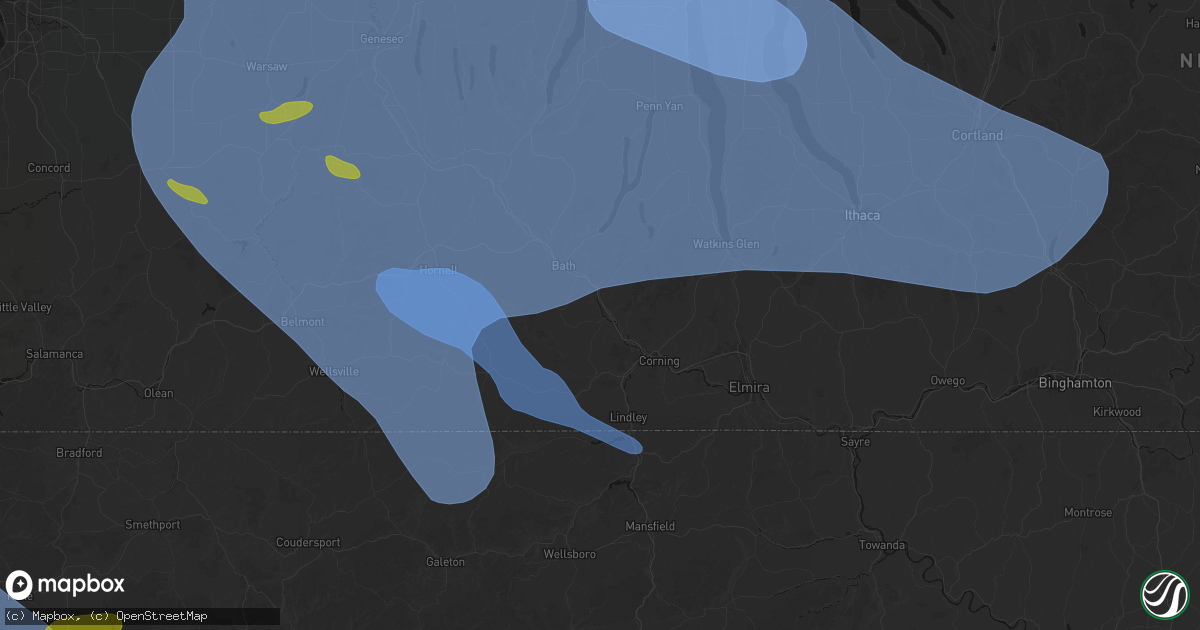 Hail map in Campbell, NY on September 2, 2026