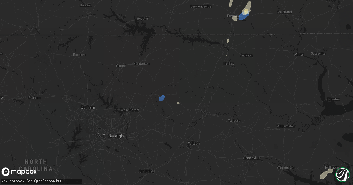 Hail map in Castalia, NC on September 2, 2026