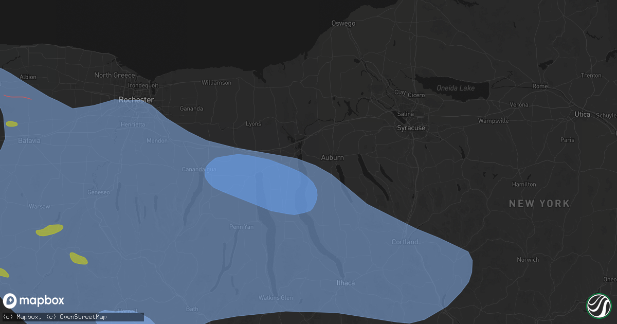 Hail map in Cayuga, NY on September 2, 2026