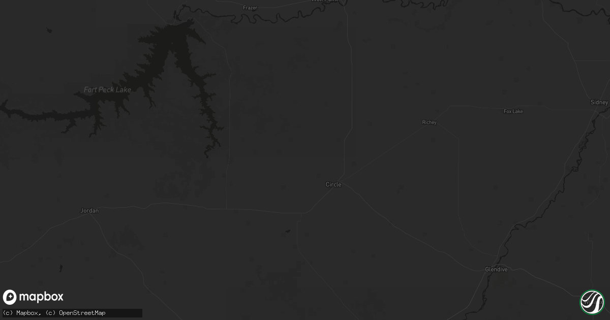 Hail map in Circle, MT on September 2, 2026