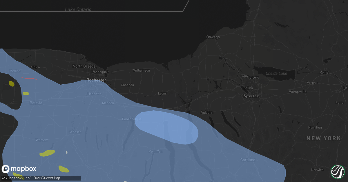 Hail map in Clyde, NY on September 2, 2026