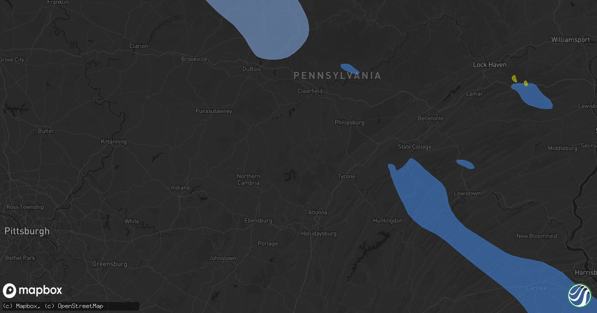 Hail map in Coalport, PA on September 2, 2026