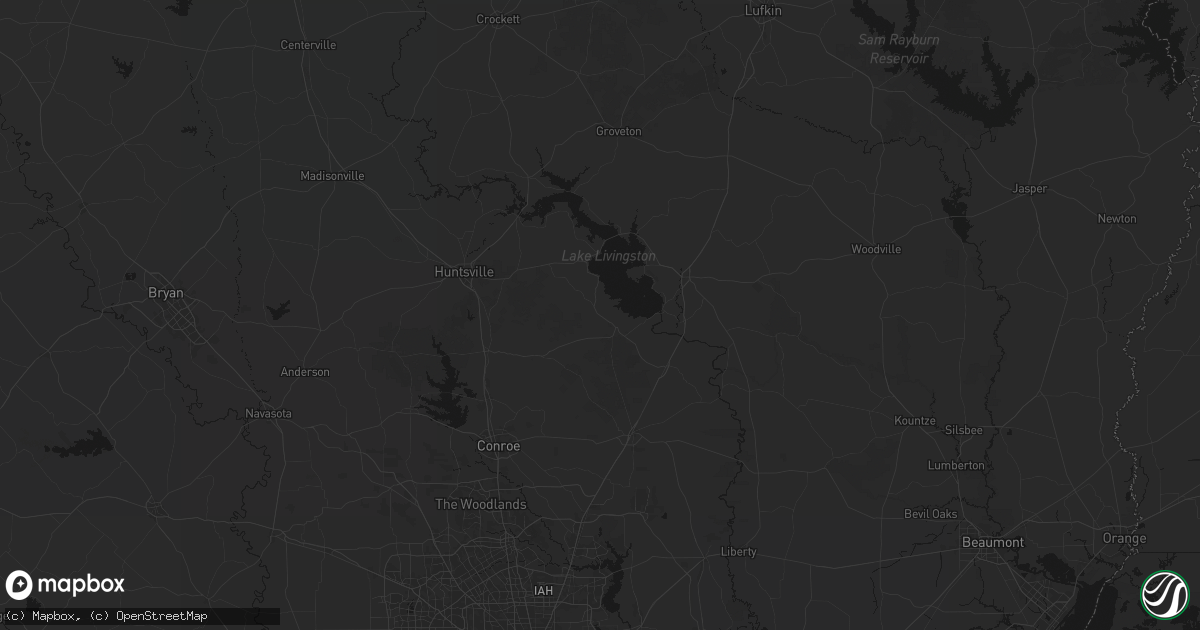 Hail map in Coldspring, TX on September 2, 2026