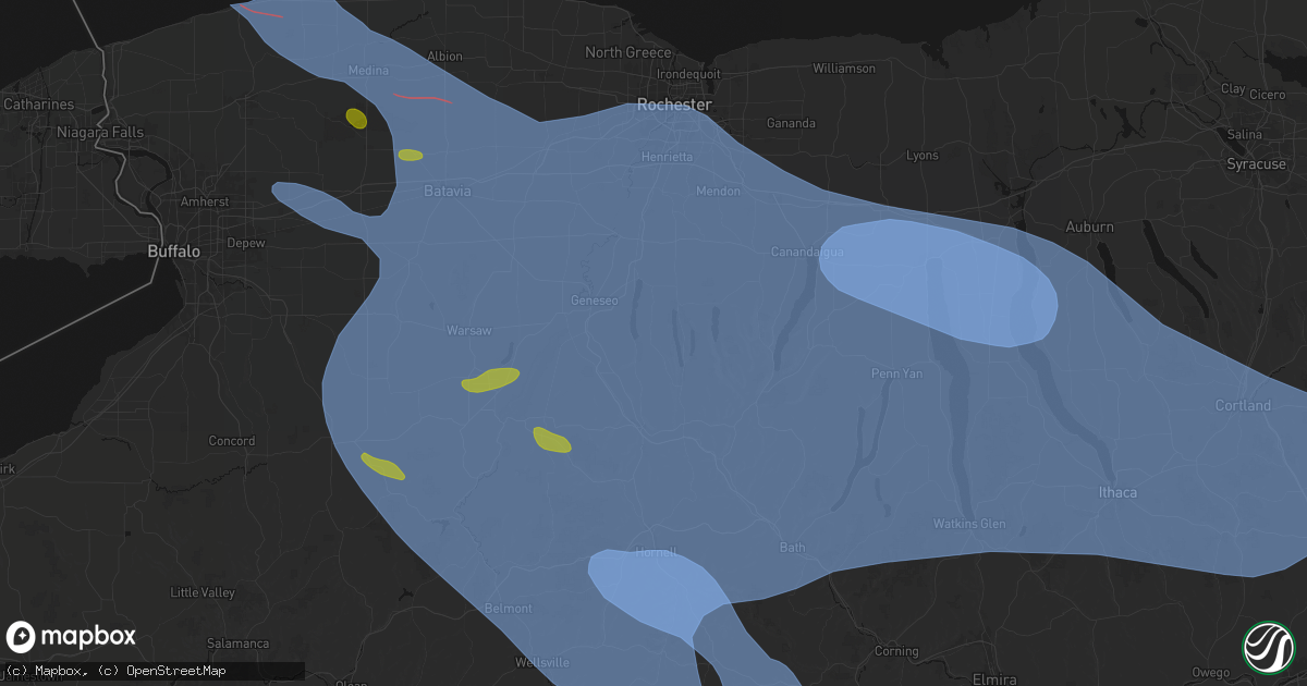 Hail map in Conesus, NY on September 2, 2026