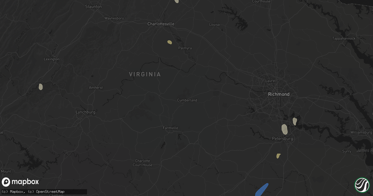 Hail map in Cumberland, VA on September 2, 2026