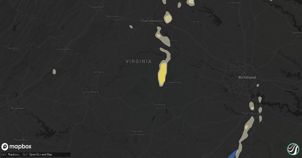 Hail map in Dillwyn, VA on September 2, 2026