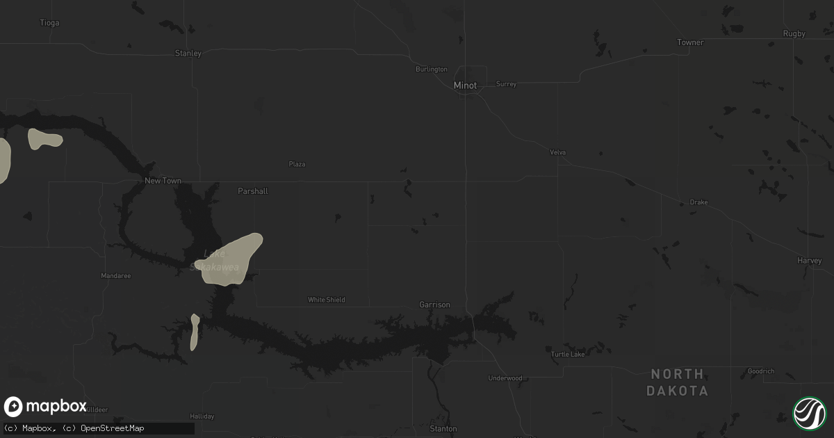 Hail map in Douglas, ND on September 2, 2026