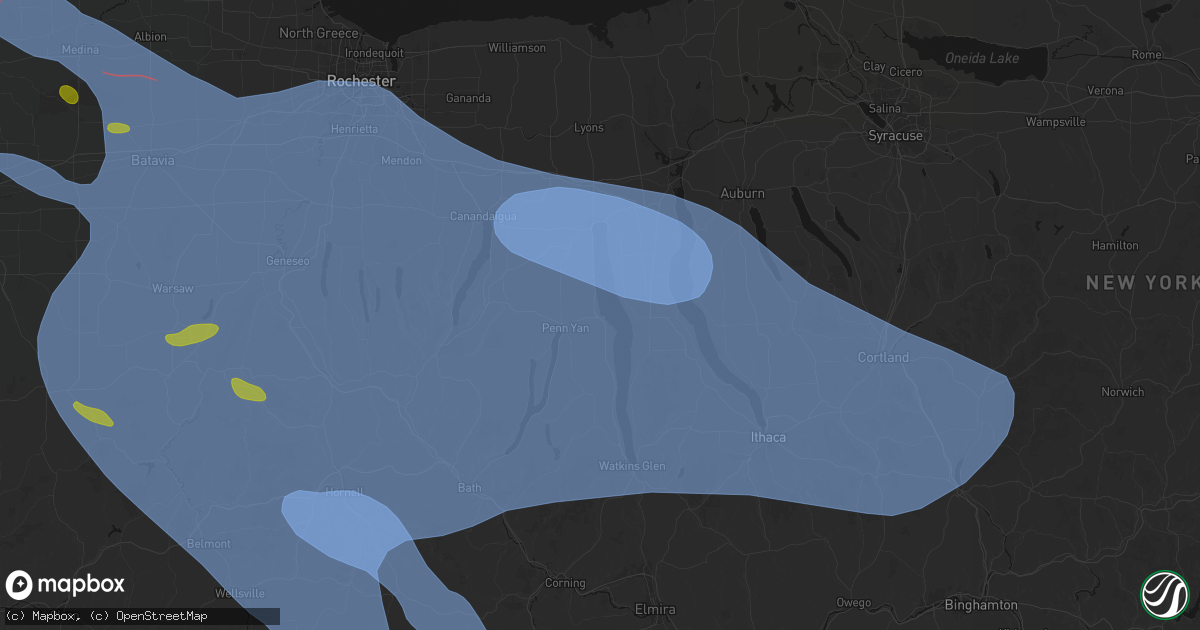 Hail map in Dresden, NY on September 2, 2026