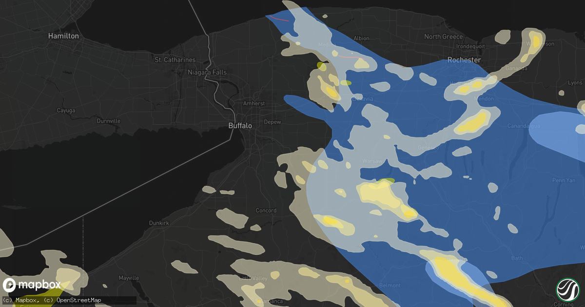 Hail map in East Aurora, NY on September 2, 2026