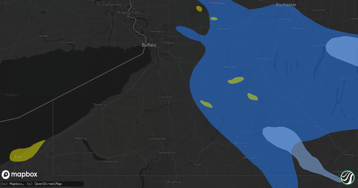 Hail map in East Concord, NY on September 2, 2026