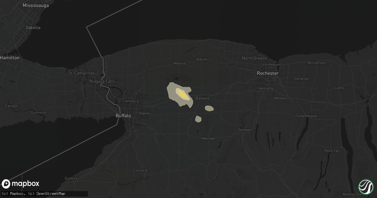 Hail map in East Pembroke, NY on September 2, 2026