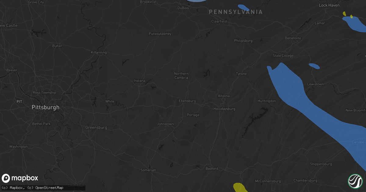Hail map in Ebensburg, PA on September 2, 2026