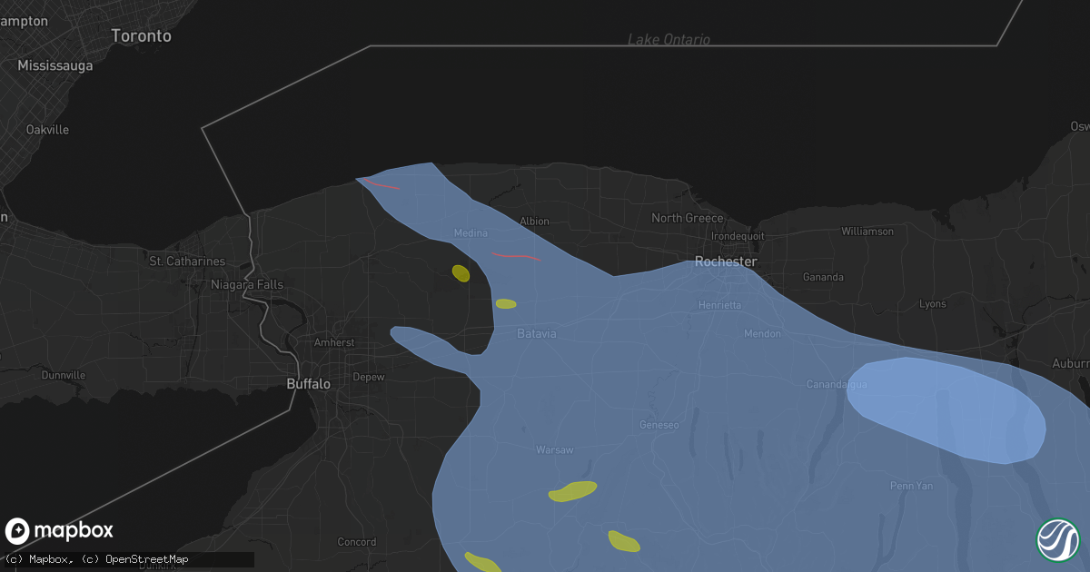 Hail map in Elba, NY on September 2, 2026