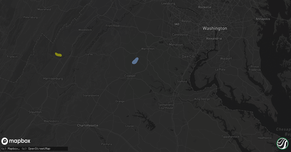 Hail map in Elkwood, VA on September 2, 2026