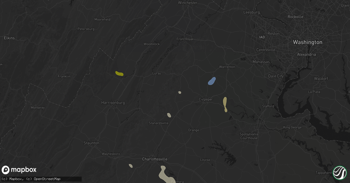 Hail map in Etlan, VA on September 2, 2026