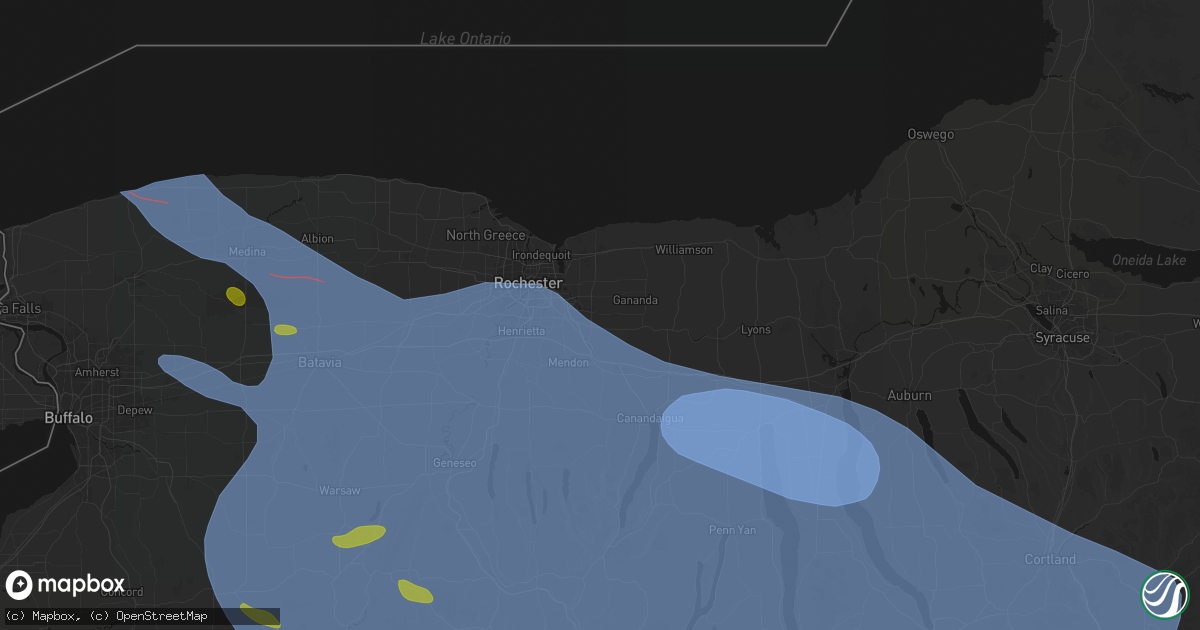 Hail map in Fairport, NY on September 2, 2026