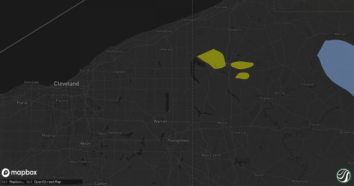 Hail map in Farmdale, OH on September 2, 2026