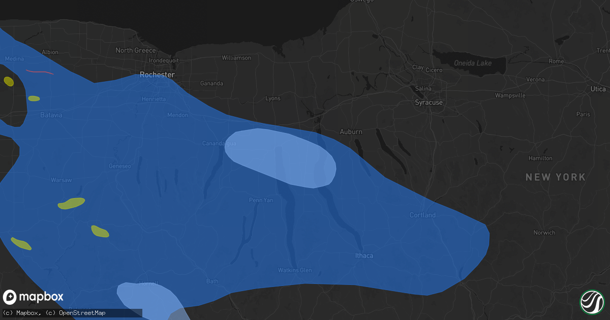 Hail map in Fayette, NY on September 2, 2026