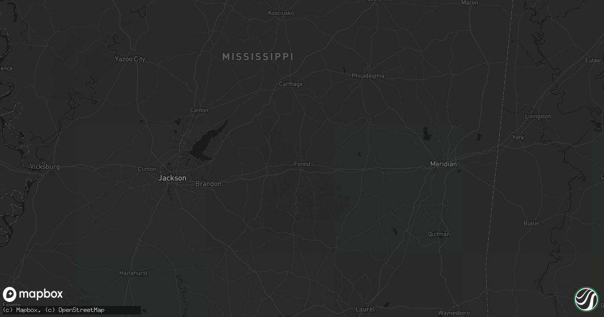 Hail map in Forest, MS on September 2, 2026