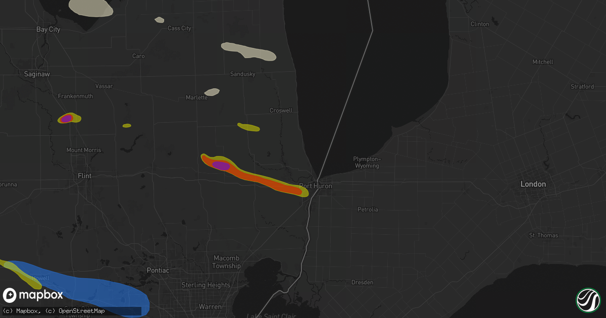 Hail map in Fort Gratiot, MI on September 2, 2026
