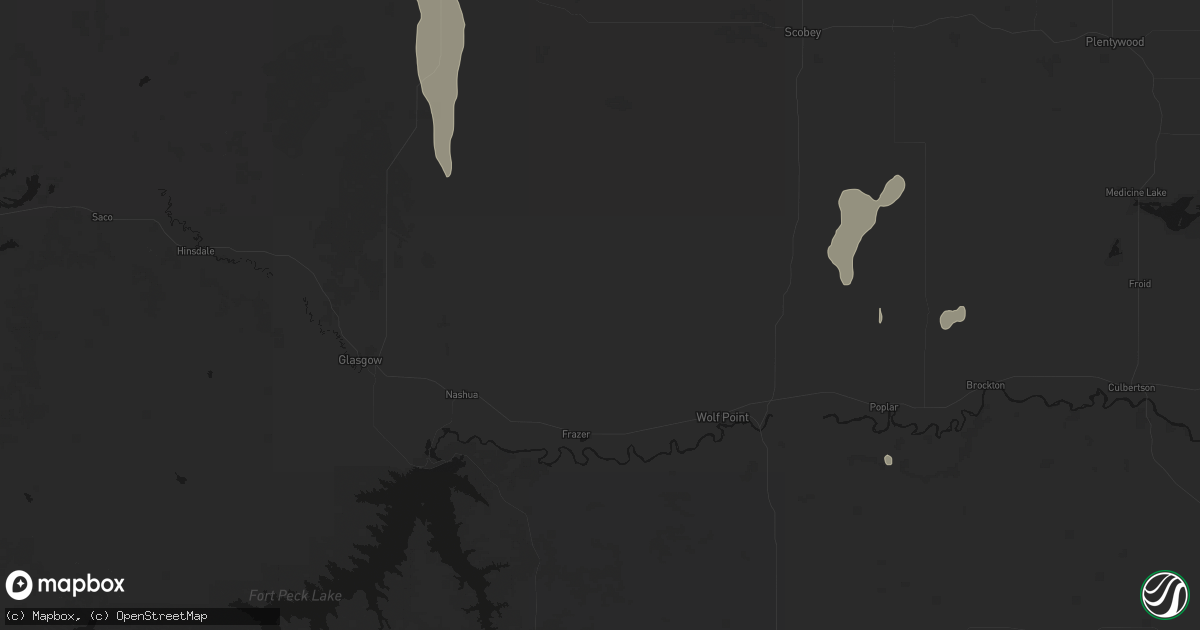 Hail map in Frazer, MT on September 2, 2026