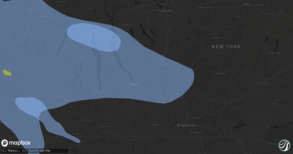 Hail map in Freeville, NY on September 2, 2026
