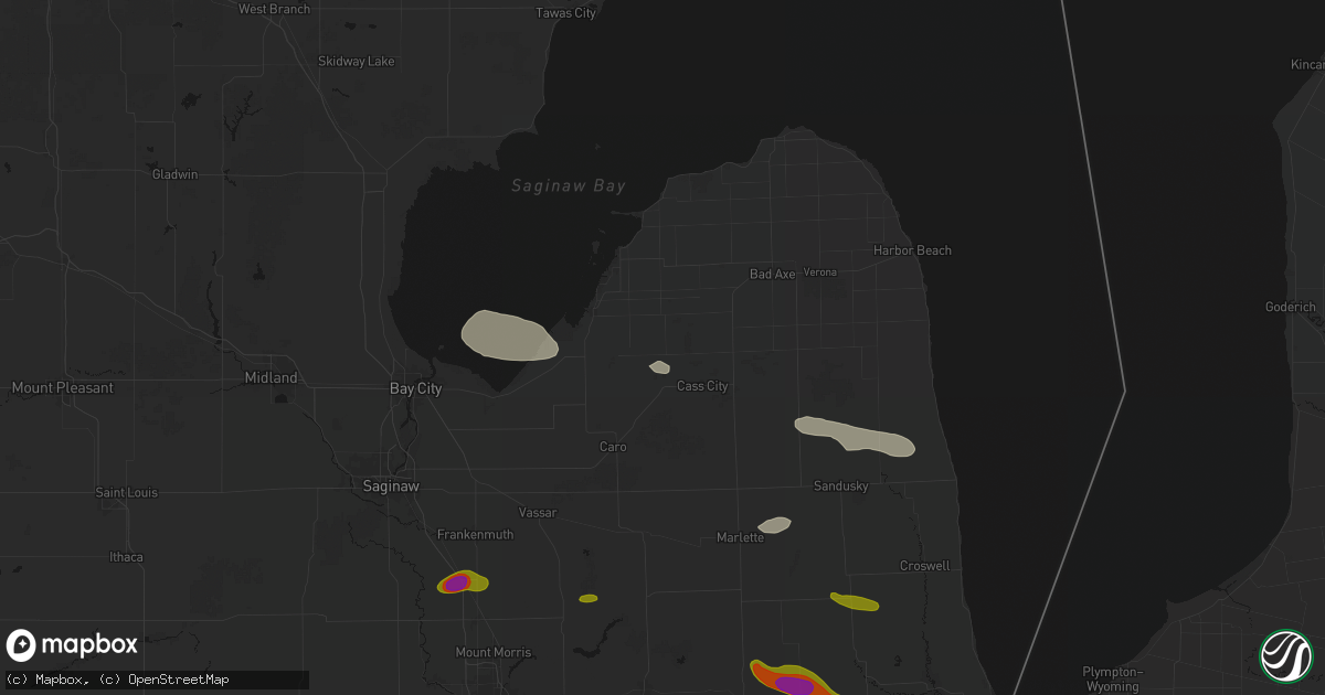 Hail map in Gagetown, MI on September 2, 2026